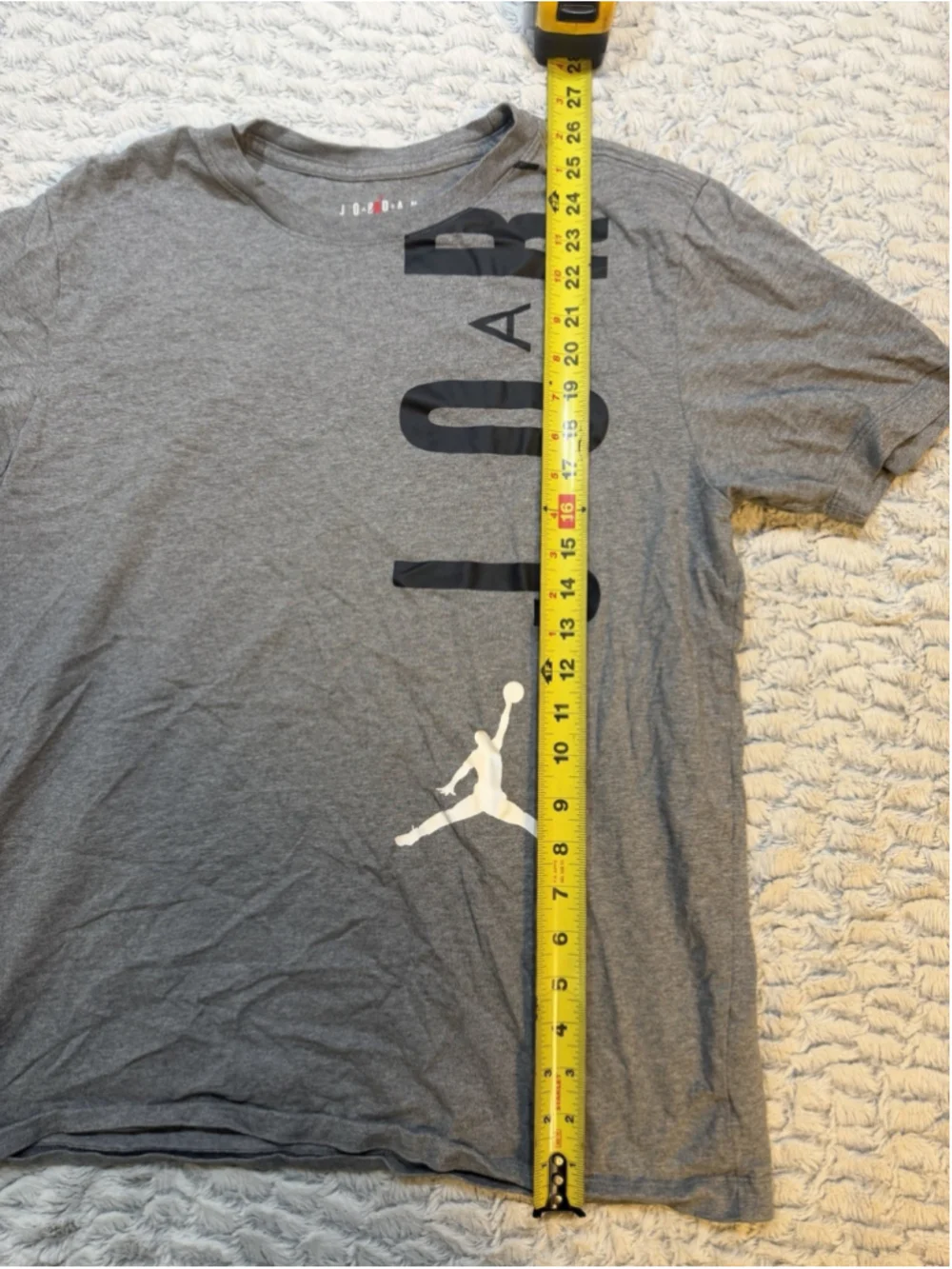 Jordan Men's Gray Jumpman Jordan Graphic Crew Neck Short Sleeve T-Shirt M